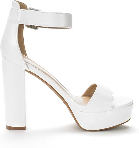 DREAM PAIRS Women's Hi-lo Heeled Sandal