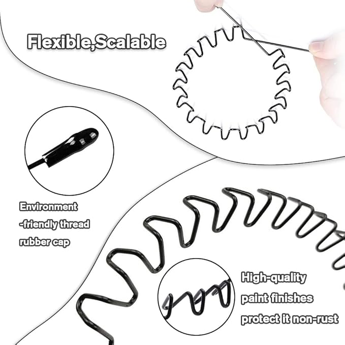 Metal Headbands for Men Fashion Headband for Women, Unisex Wavy Hair Bands Outdoor Sports Head Bands Simple Elastic Non-Slip Hair Accessories (6 Pack)