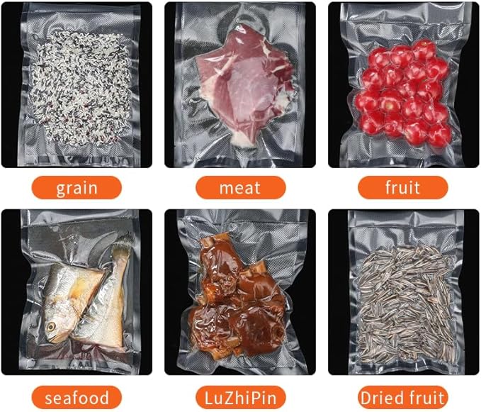 Perfect Part Vacuum Seal Bags - Pack of 50 Precut Vacuum Sealer Bags for Food, Heavy Duty Vacuum Bags for Food Saving Vacuum Sealer Machine, Vacuum Packing Bags for Travel Food Preservation