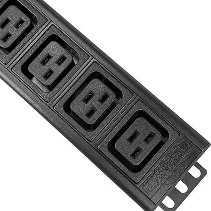 Metered-Breaker-Surge Protection PDU, 240V, L6-50P, 50A, 12000W, 4 C13 & 4 C19 Outlets, Rack Mount