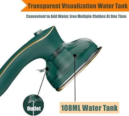 Professional Micro Steam Iron, Portable Mini Steam Iron, Mini Travel Iron, Portable Iron Steamer for Clothes, Handheld Garment Steamer for Home and Travel.