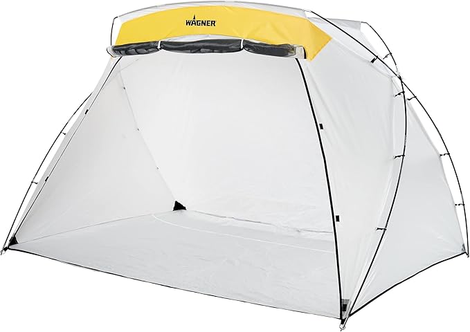 Wagner Spraytech C900038.M Large Spray Shelter with Built-In Floor & Screen for DIY Spray Painting, Hobby Paint Booth Tool Painting Station, Portable Spray Paint Tent, White