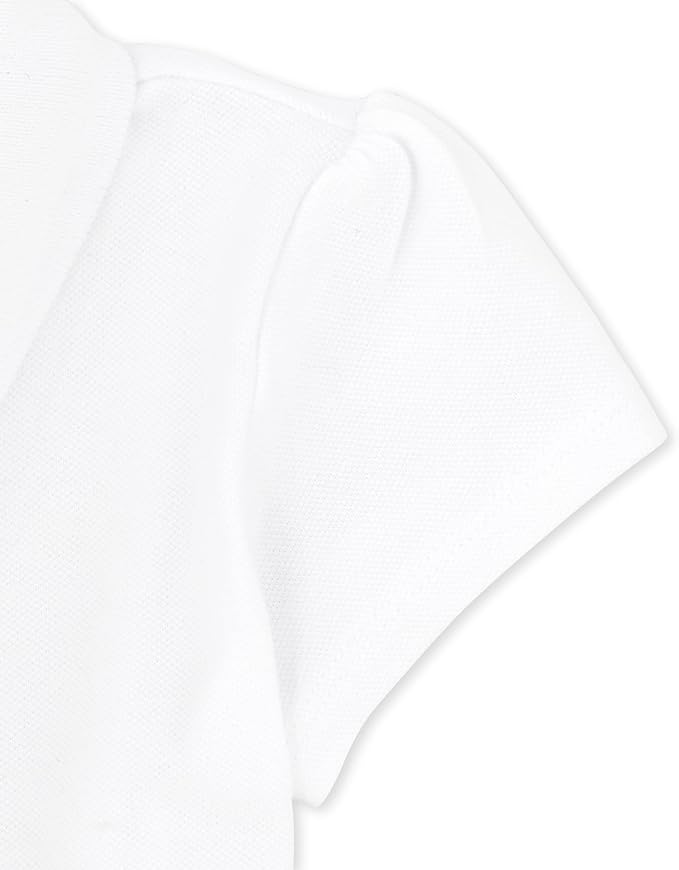 The Children's Place Girls' Toddler Mulipack Short Sleeve Ruffle Pique Polos