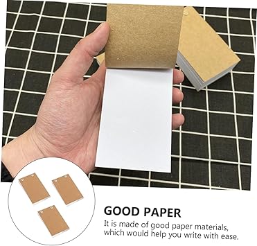 3Pcs Removable Screw Mini Memo Notepads Creative Scrapbook Drawing Paper Blank Pocket Notebooks for Writing for School Office and Daily Notes