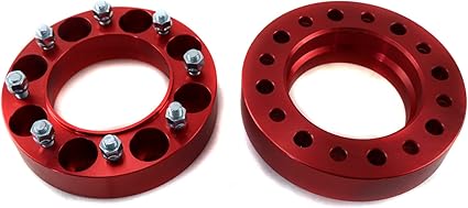 2" Wheel Spacers 8 Lug for Skid Steer Loader, Bolt Pattern 8x8 丨Hub Bore 6"/154mm, 9/16" Studs, Compatible with Bobcat Case CAT John Deere New Holland (Pack of 2)