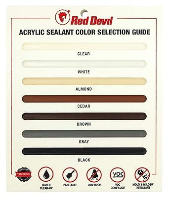 Red Devil 084650 Window Door Siliconized Acrylic Caulk, Gray, 10.1 oz, Pack of 1, Made in USA