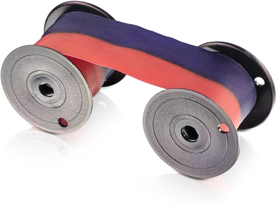 Lathem Mechanical Time Clock Ribbon, Nylon, For Use with Lathem Series 2000, 3000 and 4000, RedBlue (7-2CN), Medium