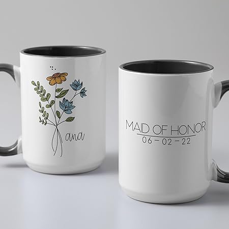 Cricut Beveled Blank Mug, Ceramic-Coated, Dishwasher Microwave Safe Mug to Decorate,Infusible Ink Compatible,15 Oz Sublimation Mug WhiteGray