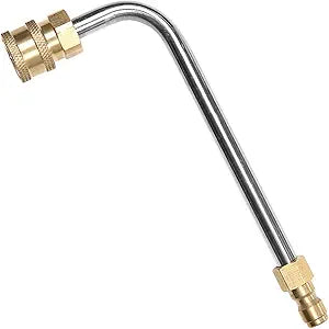 Sooprinse Washer Gutter Cleaner Attachment,Pressure Washer Gutter Rod for LanceWand 14 Inch Quick Connect,90 Degrees Curved Rod (7 inch)