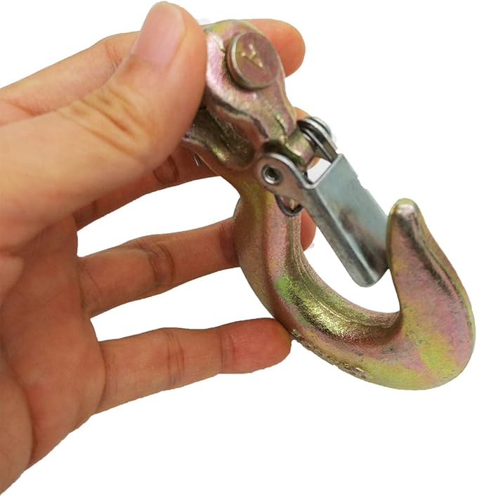 XMHF 14" Clevis Slip Hook with Safety Latch Heavy Duty Grade 70 Forged Steel Towing Winch Hook