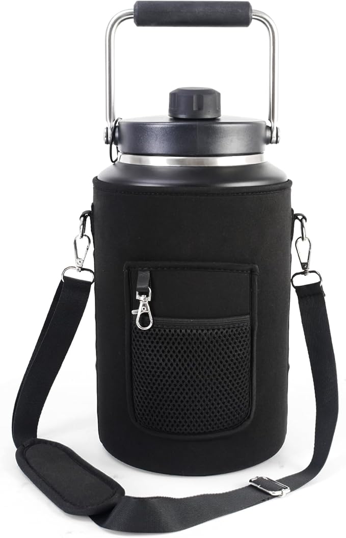 1 Gallon Jug Holder Compatible with Yeti/RTIC One Gallon Jugs, Carrier/Pouch Sleeve for Outdoor Camping, Hiking,Gym