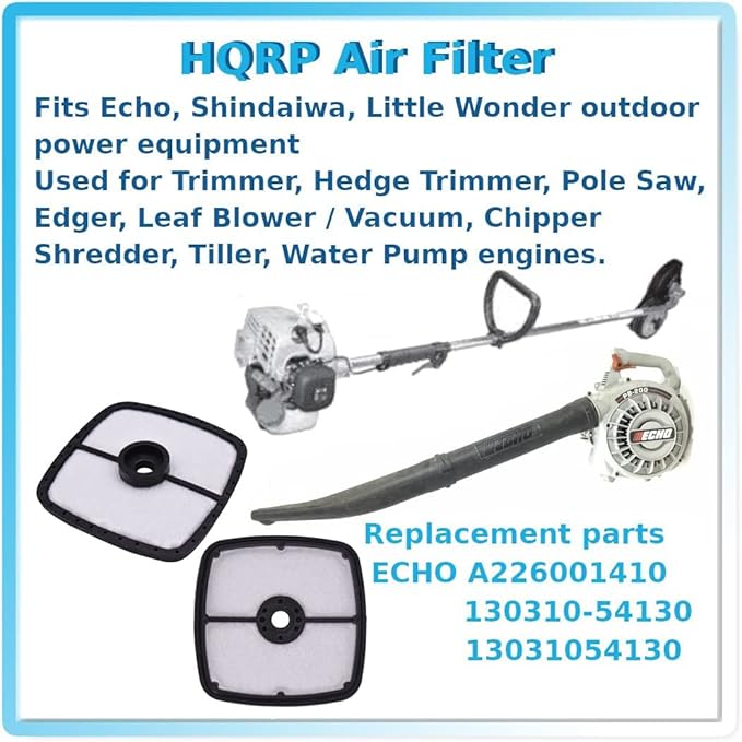HQRP Filter compatible with Echo ES-210 ES-211 ES-250 ES-252 ES-2000 ES-2100 ES-2400 crusher, compatible with Echo EDR-260 motor drill