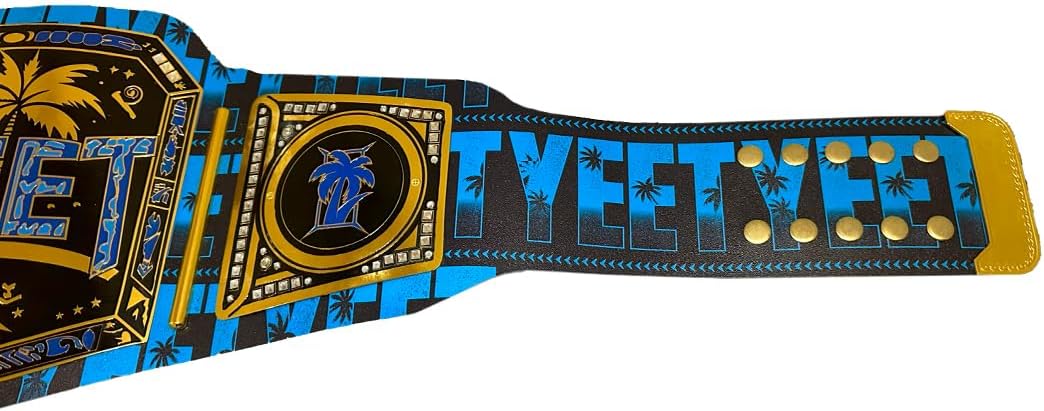 New Jey Uso Yeet Championship Title Belt – Undisputed Championship Replica Belt 2MM - Easy Wear Adjustable 4MM Leather Strap - Adult Size
