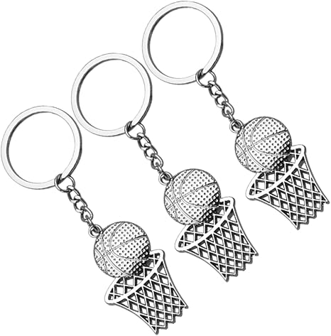 Sosoport 6 Pcs Basketball Keychain Pendant Key Chains Halloween Keychain Soccer Keyrings Basketball