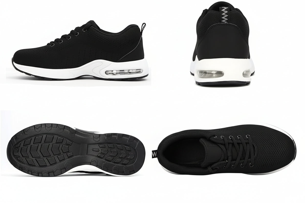 Steel Toe Shoes for Safety Air Cushion Lightweight Sneakers Slip Resistant Industrial and Construction Work Shoes
