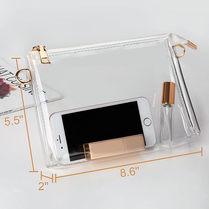 Clear Purse for Women - Stadium Approved Crossbody Bag, Small Stadium Bag for Concerts Sports Events