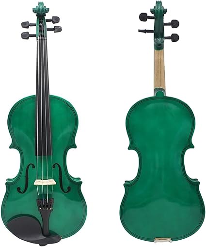 Violin Kit Violin Professional 44 Beginners Green Violin With CaseBowBridgesTunerMuteStrings Accessories Sets(Violin)
