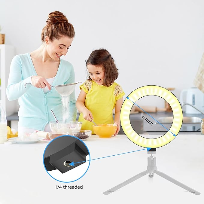 6 inch Ring Light Only Without Stand, Hola Light Replacement Parts Without Tripod, Ring Light for Video Recording Photography Makeup Live Stream
