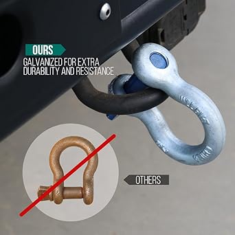 Forged Anchor Shackle 34 Heavy Duty Forged Steel - Versatile Durable Working Load Capacity up to 4.75 Ton-Corrosion Rust Resistant-Towing, Rigging, and Heavy-Duty Equipment (4 Pack)