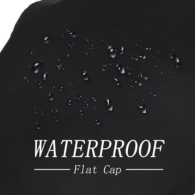 Newsboy Flat Cap for Men Waxed Cotton Cabbie Hats for Men Gatsby Irish Ivy Cap Summer Waterproof Golf Driving Hats