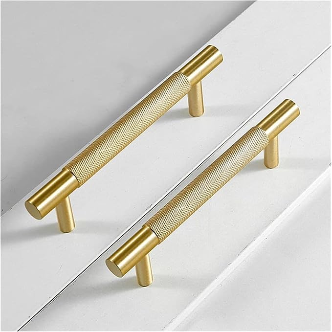 Door Handles Hardware Furniture Cabinet Brass Handles, Wardrobe Cabinet Door Handles,Single Hole (Size : Hole Centers: 96mm)