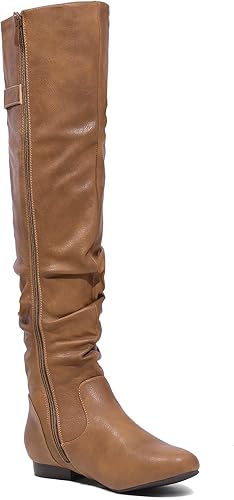 DREAM PAIRS Women's Suede Over The Knee Thigh High Winter Boots