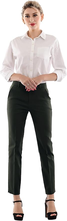 Marycrafts Women's Work Ankle Dress Pants Trousers Slacks