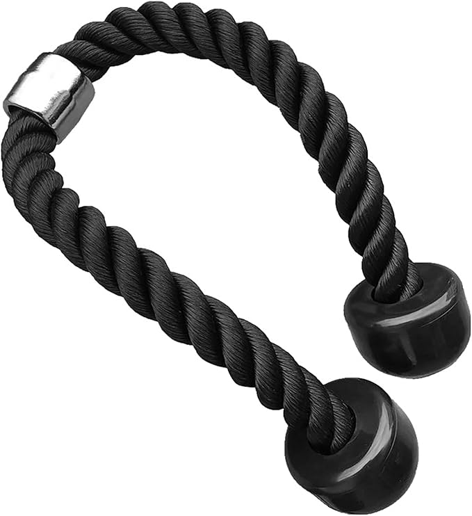 ZJchao Tricep Rope, Pull Down Rope Single Grip Tricep Bicep Exercise Attachment Rope Attachment for Cable Machine with Storage Pouch for Cable Machines Gym Pulley Workout