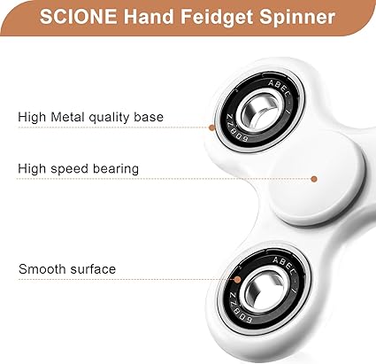 SCIONE Fidget Spinner Toy 1 Pack, Cool Fidget Spinners for Kids Adults, Sensory Fidgets Toys Anxiety Relief for ADHD Autism Easter Birthday Gifts Classroom Prizes for Boys Girls