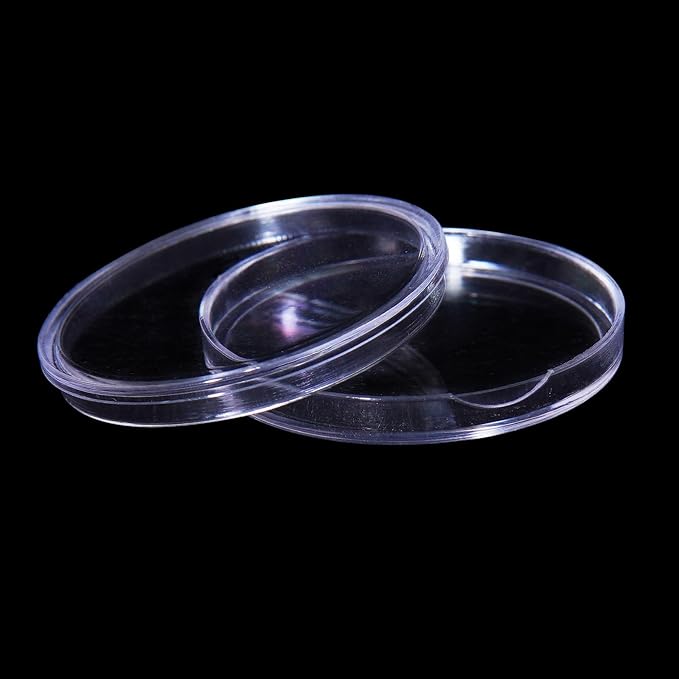 100Pack 25mm Coin Storage Capsules Holder, Round High Transparency Plastic Coin Container Case For Coin Collection Supplies