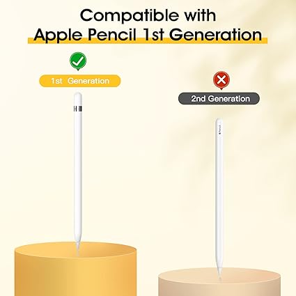 TiMOVO Holder Case Fit Apple Pencil 1st Generation, Retractable Tip Cap Protective Pencil Sleeve Cover with Sturdy Clip for Apple Pencil 1st Gen - Yellow