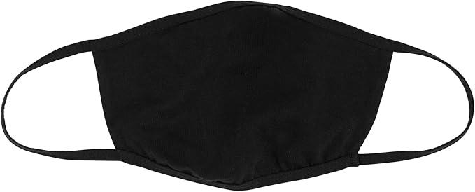Bella + Canvas Reusable 2-Ply Cloth Face Masks, Black, M/L, Pack Of 11