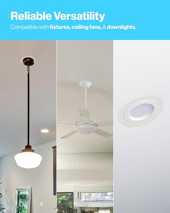 Sunco 12 Pack Goof Rings for 6 Inch Recessed Lights, Flush Mount White Can Light Trim Ring Cover, Outer Diameter 8.6 Inch, Inner Diameter 6.2 Inch, Paintable Surface, Matte Finish