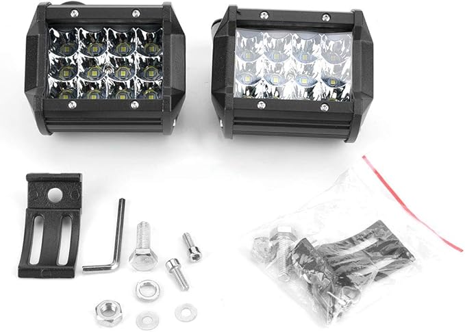 LED Work Light, 1 Pair 1V-48V 4inch 4-Row 36W Universal Working Light Bar Driving Lamp for Trucks Forklifts Off Road Vehicles Engineering Vehicles Cars Ships Motorcycles