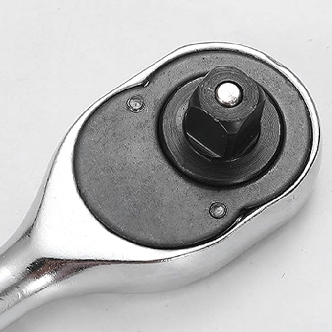 Quick Release Ratchet Wrench, CRV 38 24 Tooth Ergonomic Rubber Handle Auto Repair Tool