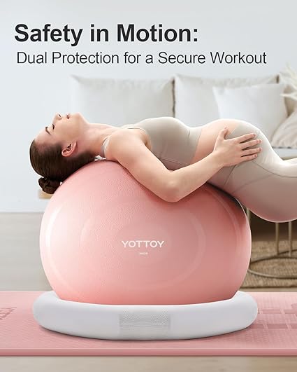 YOTTOY Balance Ball Chair,Exercise Ball Ring and Yoga Ball Chair for Office Use