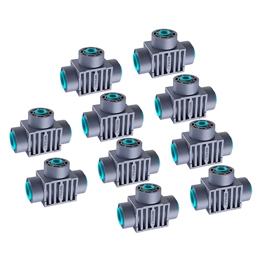 Garden Hose Tee Connector, 12mm to 6mm Irrigation Fittings Tee Connectors for Quick Connector Drip Irrigation System Tubing Accessories (10 PcsPack)