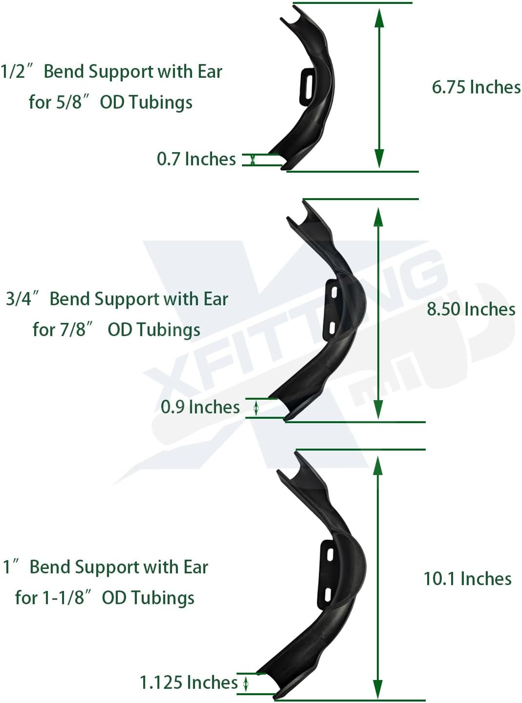 XFITTING 3/8 in - 1/2 in Pex Tubing Bend Support with Nail Tab Heavy Duty Reinforced Plastic, 10 Pieces
