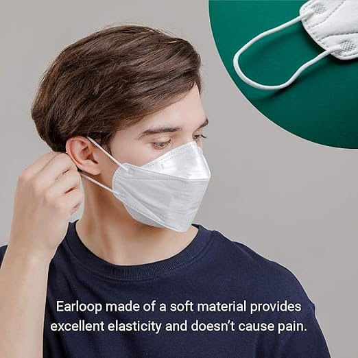 20-Pack Large White Micro-Dust Protection Face Masks – Premium KF94 Style