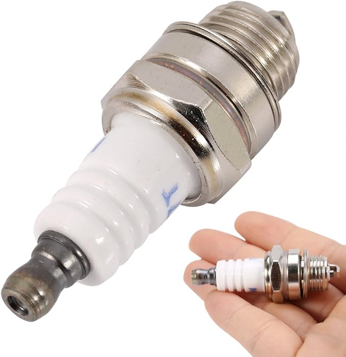 Lawn Mower Spark Plug,55 x 22mm 2 - Cycle Chainsaw Engine Spark Plug Chainsaw Lawn Mower Engine Replacement Accessory for Motors