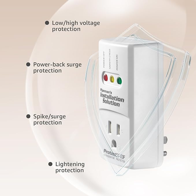 1875 Watts Refrigerator Voltage Protector Brownout Surge Appliance (New Model)
