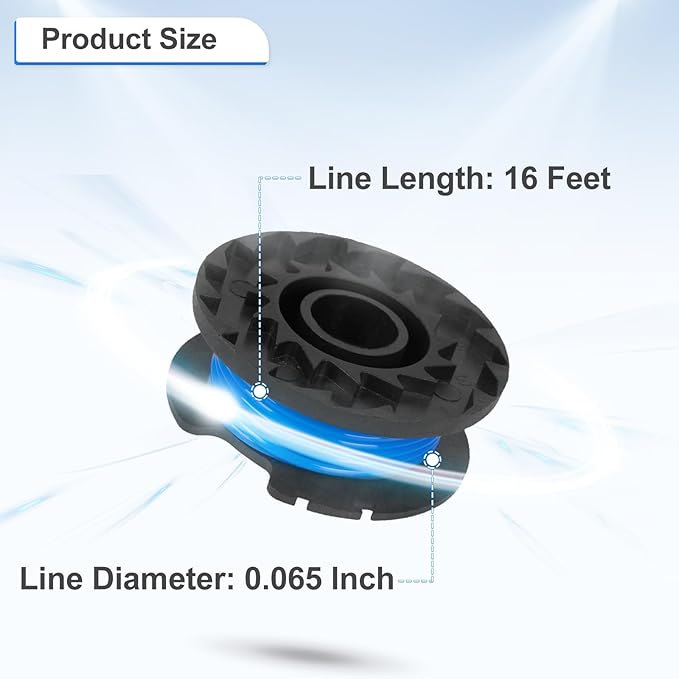 3 Pack Replacement Spool for Greenworks Weed Wacker String Compatible with Greenworks 20V, 40V Single Line Cordless Trimmers, Parts29252
