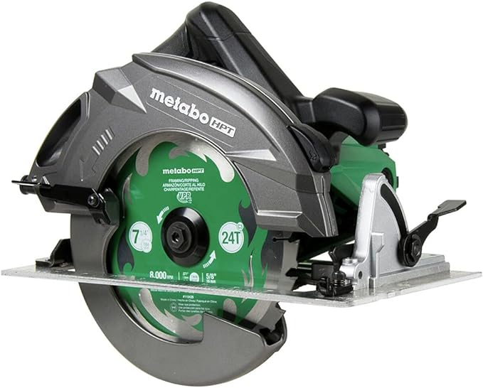 Metabo HPT Circular Saw Kit RIPMAX 7 14-Inch Blade 6,800 RPM Dust Blower Function 5-Year Warranty C7UR