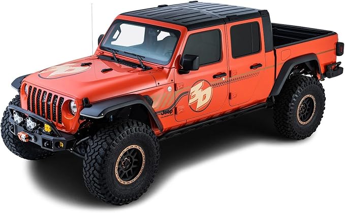 Rhino Rack Backbone Compatible with Jeep JT Gladiator - System for Mounting a Pioneer Platform (RJTB1) Black