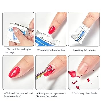 Nail Polish Remover Pads Individually Wrapped 50 Pack - Acetone Free Nail Polish Remover Wipes with Aloe and Panthenol - Non Toxic Gel Fingernail Polish Removal
