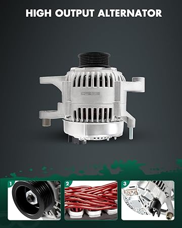 SCITOO Alternator Fit for Dodge for Jeep Models - Dakota, Grand Cherokee, Cherokee, Wrangler, TJ, Comanche -1991-1998 - 2.5L 4.0L- 12V 90 Amp CW 6-Groove Pulley, Replace OE 13341