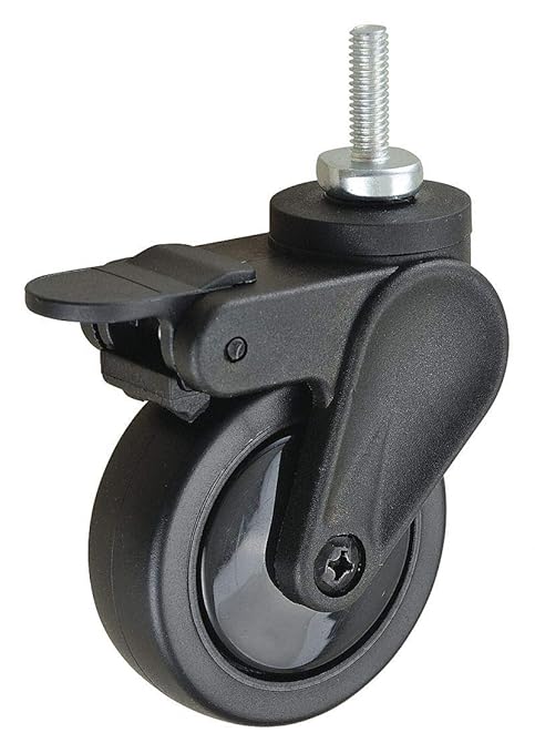Corrosion- & Debris-Resistant Threaded Stem Caster, 3 in Wheel Dia, 110 lb Load Rating-Each