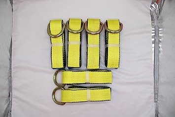 Xtreme 2" X 8 Ft Lasso Strap with D Ring Auto Tie Down Wheel Lift Straps (2)