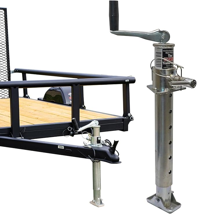 Fastest Jack on The Market - 2000lb Top-Wind No-Crank Tongue Jack for Boat, RV Utility Trailers USA Owned