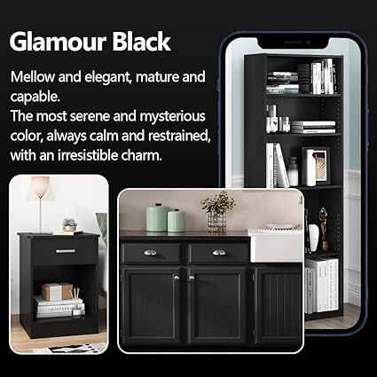 tgg Wood Furniture Paint-chalk paint for furniture,wood paint All in One paint kitchen cabinet paint,countertop paint-non toxic,No Sanding or Priming (Black)